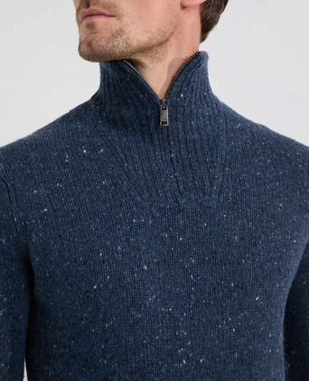 Sweater Fisherman Zip collar | Navy