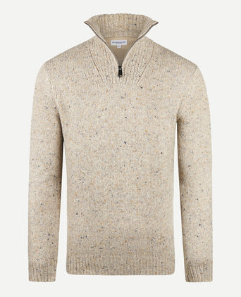 Fisherman Sweater Zip Collar | Sand