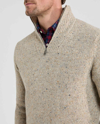 Fisherman Sweater Zip Collar | Sand