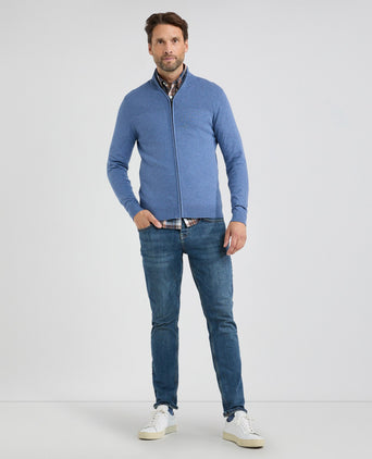 Zip-up Vest | Faded Blue