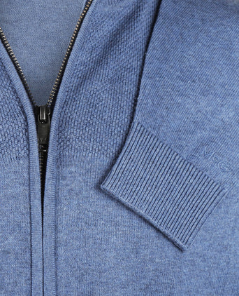 Zip-up Vest | Faded Blue