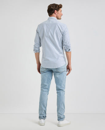 Shirt Stretch Oxford Large Stripe | Navy