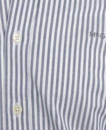 Overhemd Stretch Oxford Grote Streep | Navy