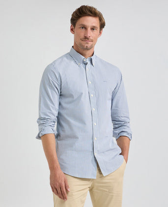 Shirt Poplin Stripe | Faded Blue