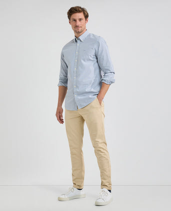Shirt Poplin Stripe | Faded Blue