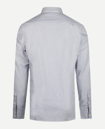 Overhemd Poplin Streep | Faded Blue