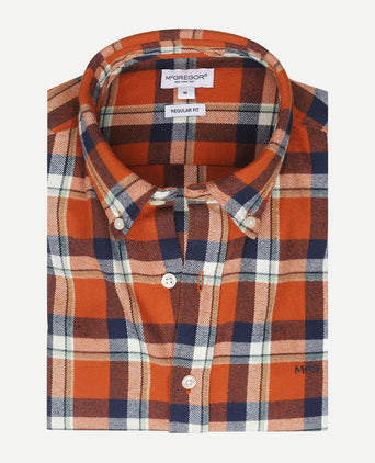 Overhemd Flannel Grote Ruit | Winter Orange