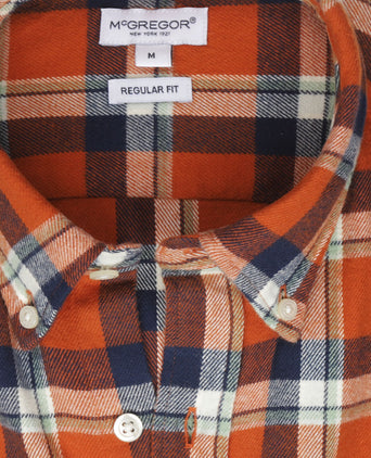 Overhemd Flannel Grote Ruit | Winter Orange