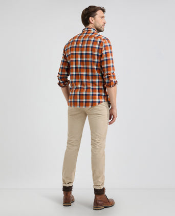 Overhemd Flannel Grote Ruit | Winter Orange