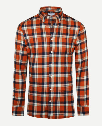 Overhemd Flannel Grote Ruit | Winter Orange