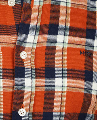 Overhemd Flannel Grote Ruit | Winter Orange