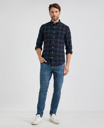 Overhemd Flannel Tartan | Navy
