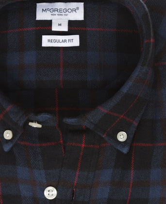 Overhemd Flannel Tartan | Navy
