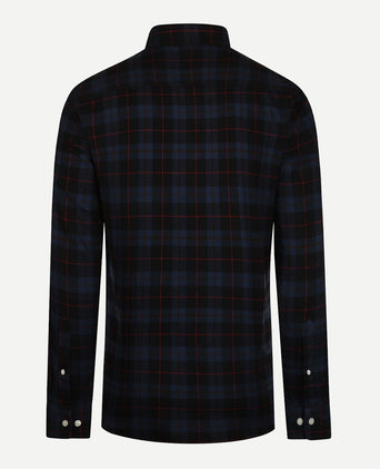 Overhemd Flannel Tartan | Navy