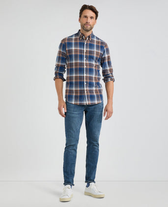 Overhemd Flannel Multi Ruit | Chesnut