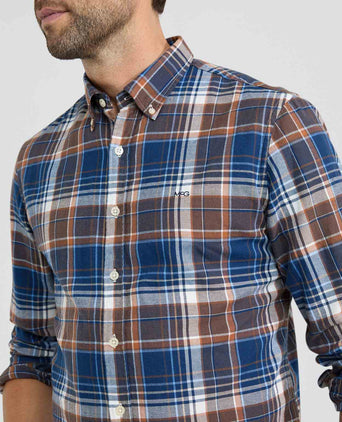 Overhemd Flannel Multi Ruit | Chesnut