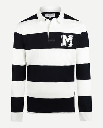 Rugby Jersey with Big Stripes | Navy