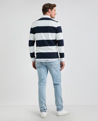 Rugby Jersey with Big Stripes | Navy