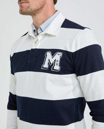 Rugby Jersey with Big Stripes | Navy