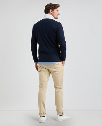 Rugby Jersey with Panel Stripes | PineGreen