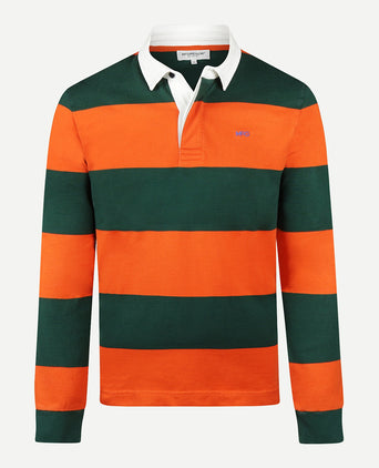 Rugby jersey Big Stripe | Dark orange