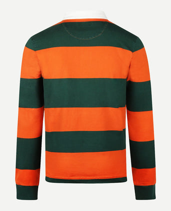 Rugby jersey Big Stripe | Dark orange