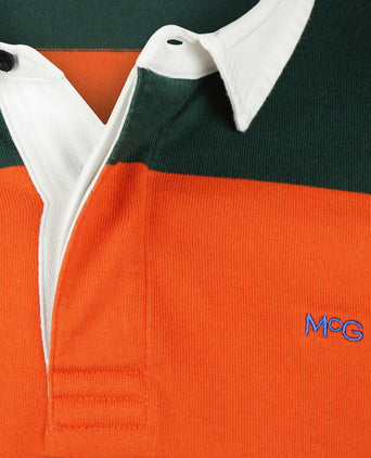 Rugby jersey Big Stripe | Dark orange