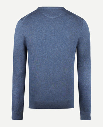 Sweater V-neck Cotton | Vintage Blue