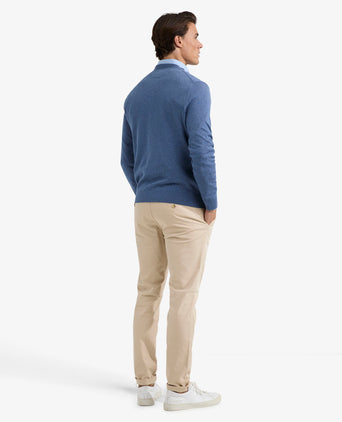 Sweater V-neck Cotton | Vintage Blue