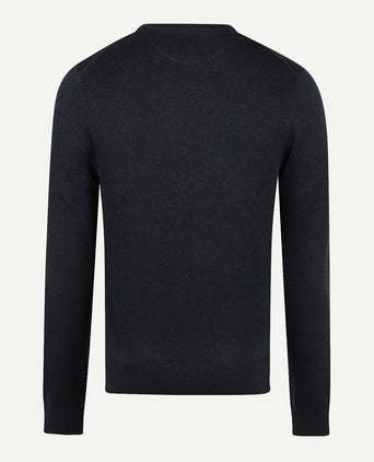 Sweater V-neck Cotton | Navy