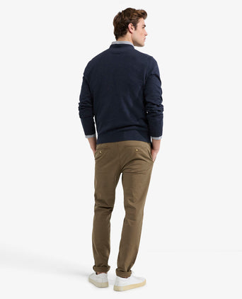 Sweater V-neck Cotton | Navy