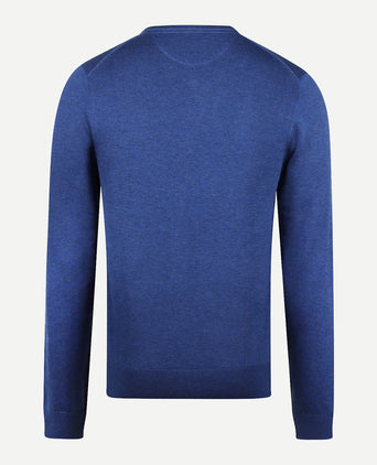 Sweater V-neck Cotton | Royal Blue