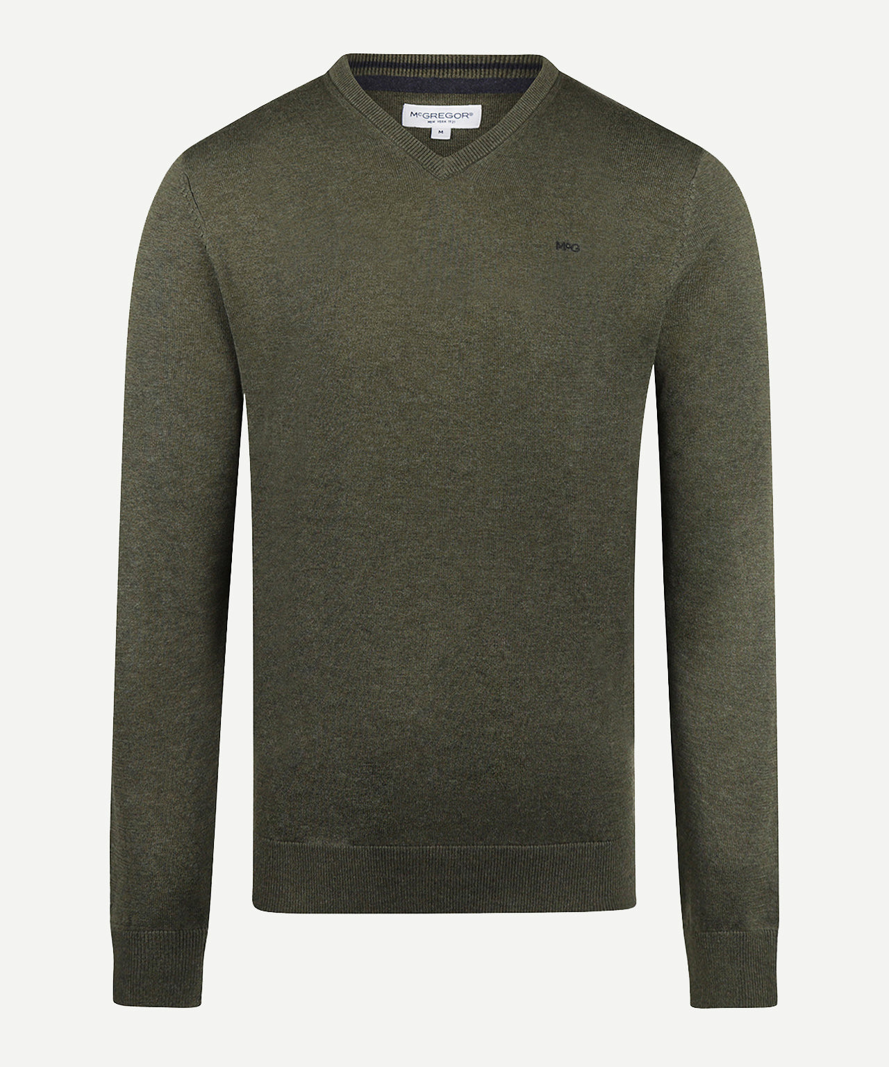 Sweater V-neck Cotton Olive - Main Image