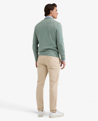 Sweater V-neck Cotton | Ice Green