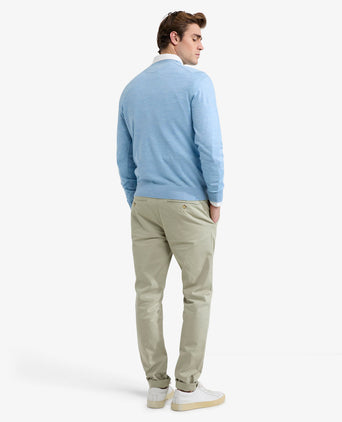 Sweater V-neck Luxe Merino | Light Blue
