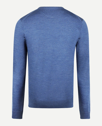 Sweater V-neck Luxe Merino | Vintage Blue