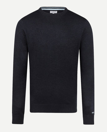 Sweater Round Neck Cotton | Navy