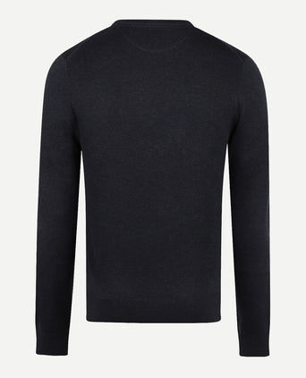 Sweater Round Neck Cotton | Navy