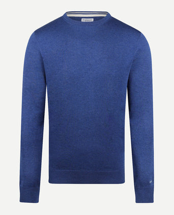 Sweater Round Neck Cotton | Royal Blue