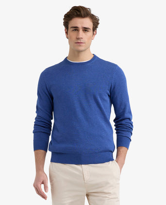 Sweater Round Neck Cotton | Royal Blue