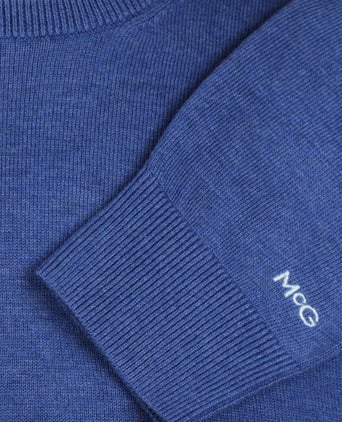 Sweater Round Neck Cotton | Royal Blue