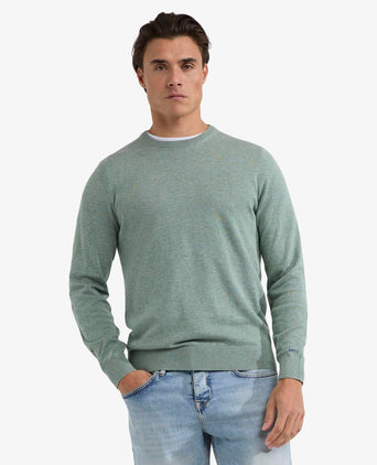 Sweater Round Neck Cotton | Ice Green