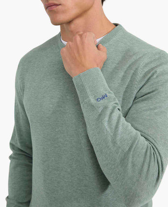 Trui Ronde Hals Cotton | Ice Green