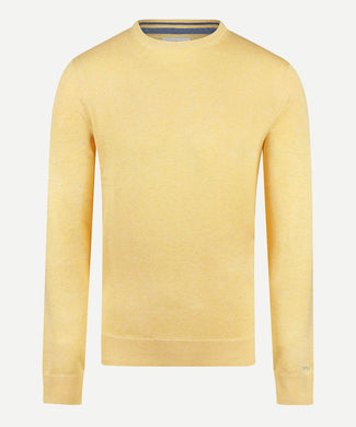Sweater Round Neck Cotton | Lemon Yellow Sweater Round Neck Cotton | Lemon Yellow