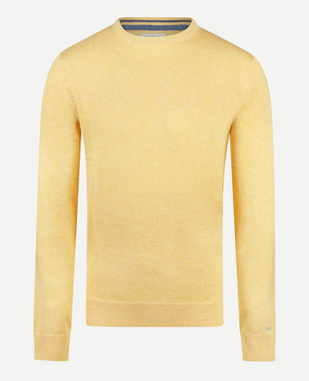 Sweater Round Neck Cotton | Lemon Yellow