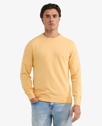 Sweater Round Neck Cotton | Lemon Yellow