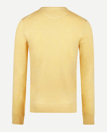 Trui Ronde Hals Cotton | Lemon Yellow