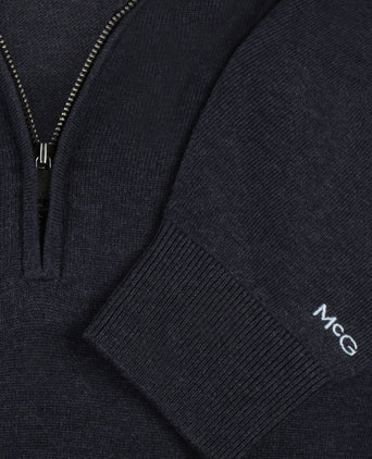 Trui Ritskraag Cotton | Navy