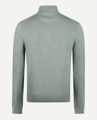 Trui Ritskraag Cotton | Ice Green