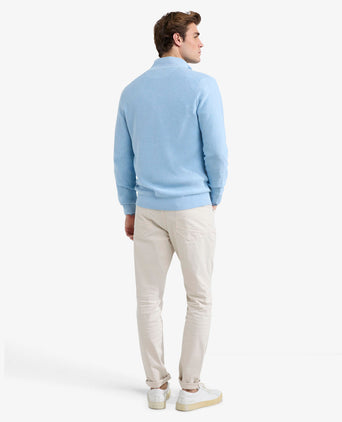 Cardigan Cotton with Logo | Light Blue